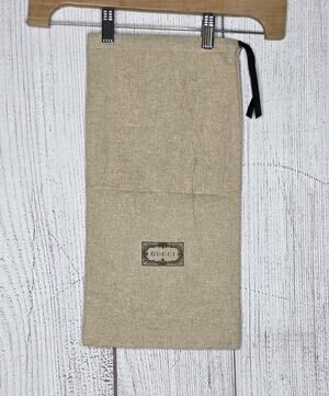 GUCCI Authentic Cotton Drawstring Dust Bag Shoe Storage Pouch 8.5x17